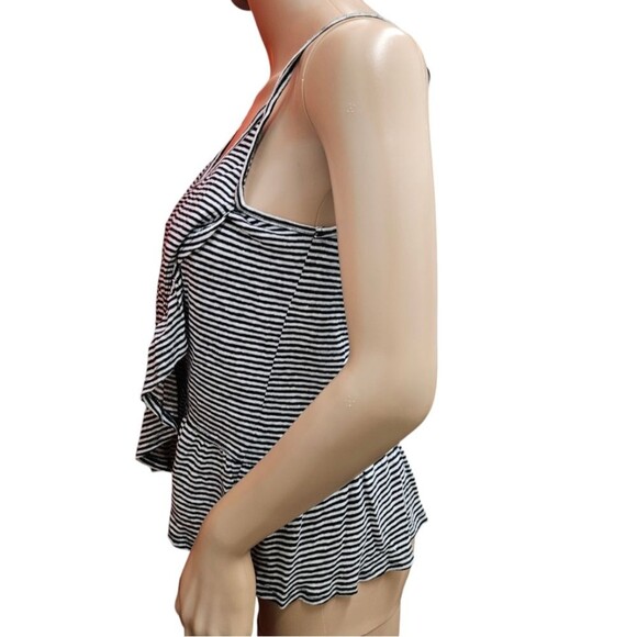 A.L.C. Ava Striped Ruffle Linen Tank Top - Picture 8 of 9